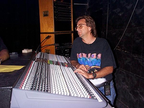 At the sound desk