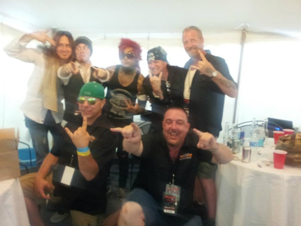 The group under the tent