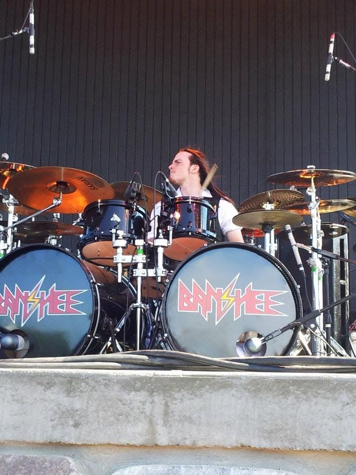 Behind the Banshee drum kit