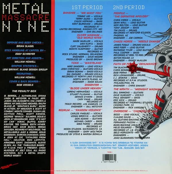 Metal Massacre IX cassette insert